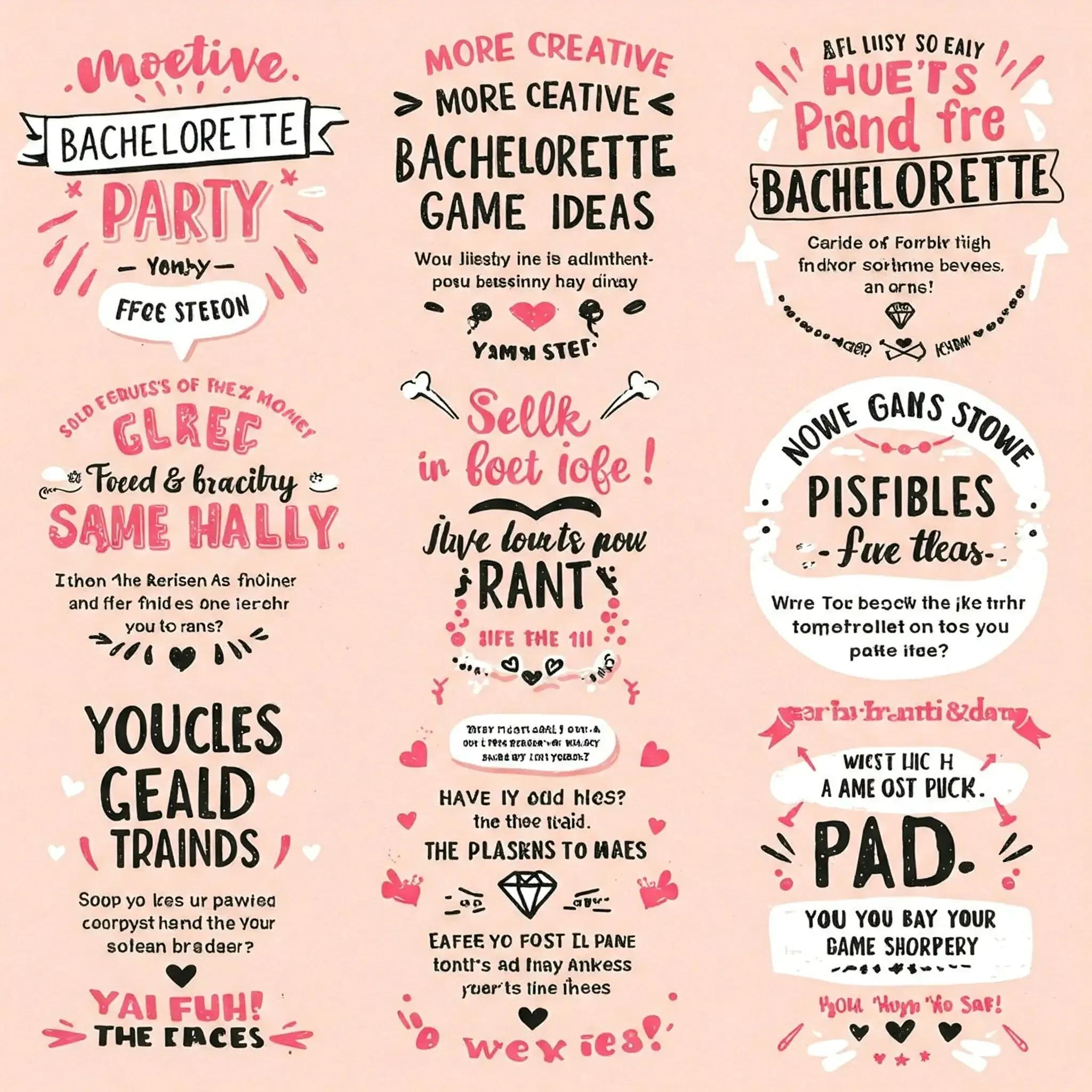 More Creative Bachelorette Game Ideas