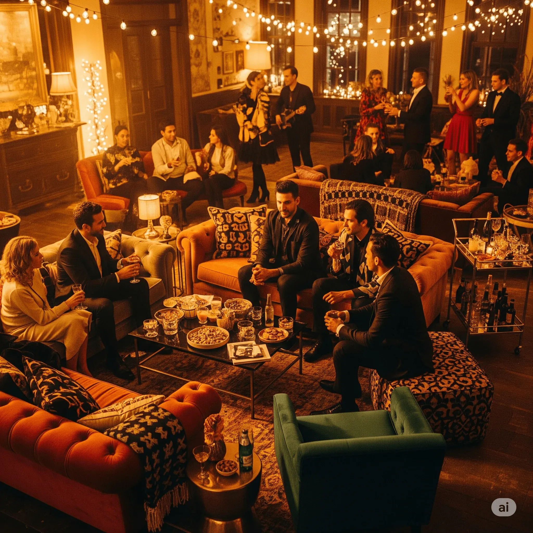 House Party Aesthetic Lounge & Seating Vibes