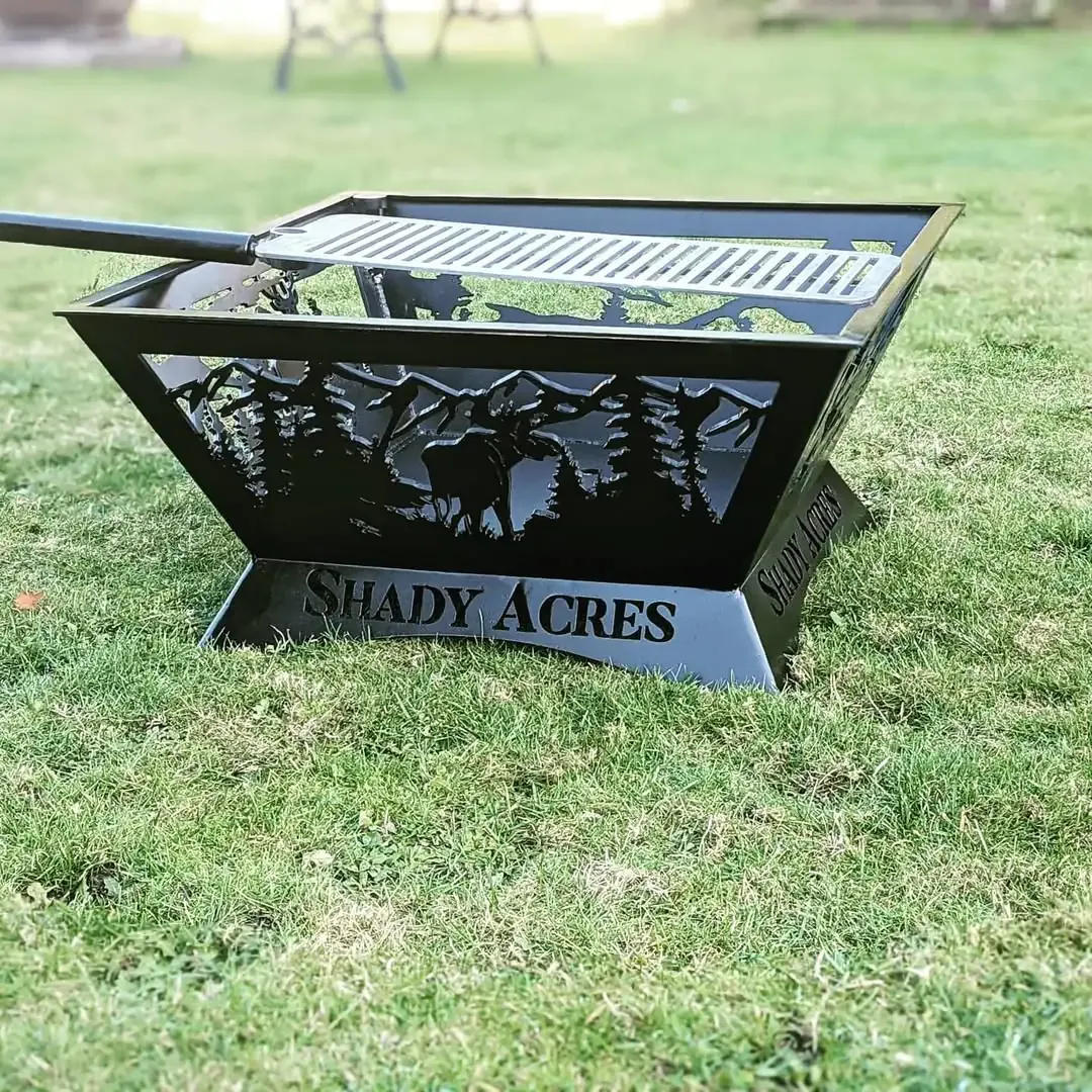 Sheet metal fire pit box