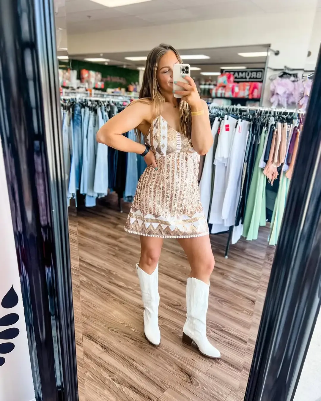 Cowboy boots + sundresses for Fearless.