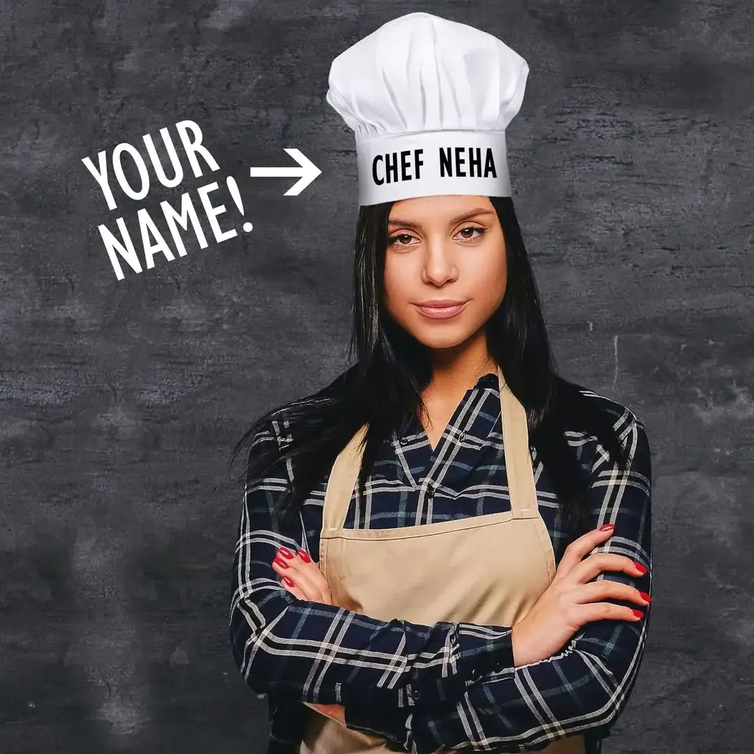 Make custom chef hats out of paper for each guest