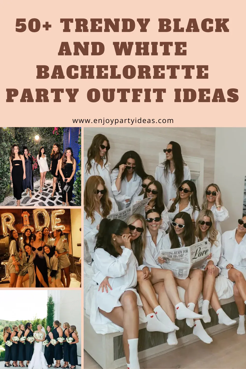 Trendy Black and White Bachelorette