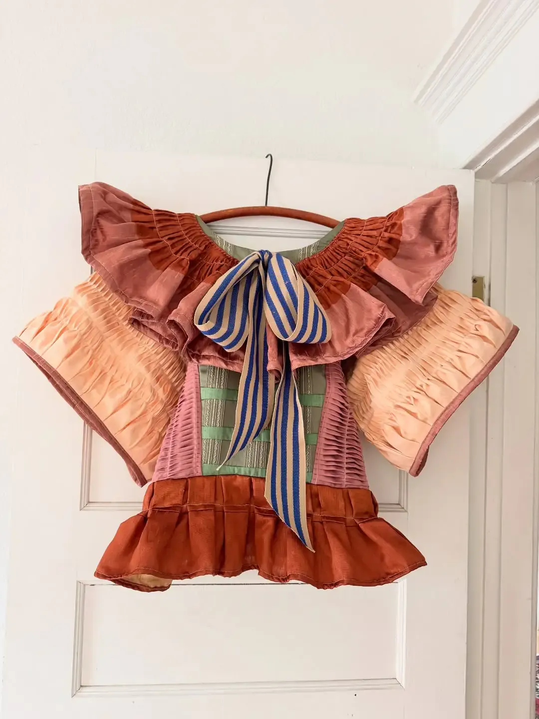 Pleated Skirt + Ruffled Blouse