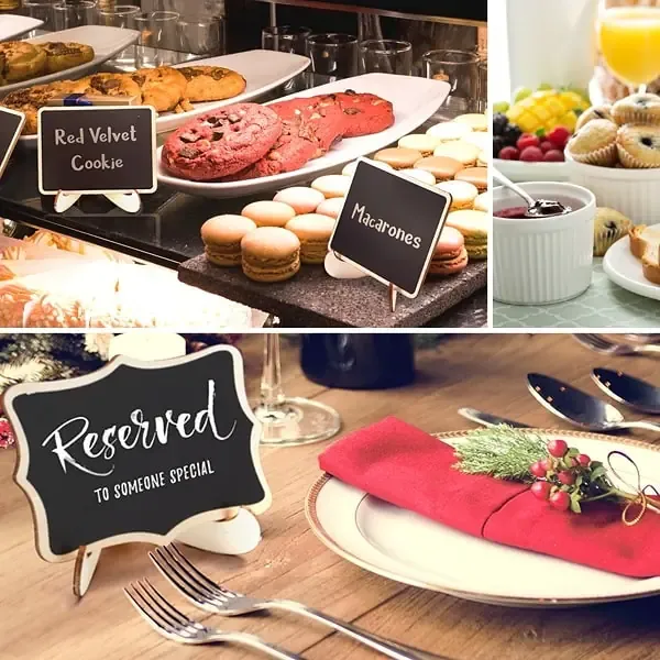 Cake Table with Mini Chalkboard Signs