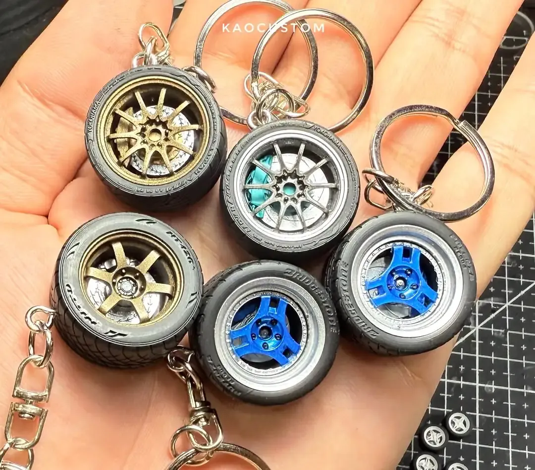 Mini Tire Keychains 🔑