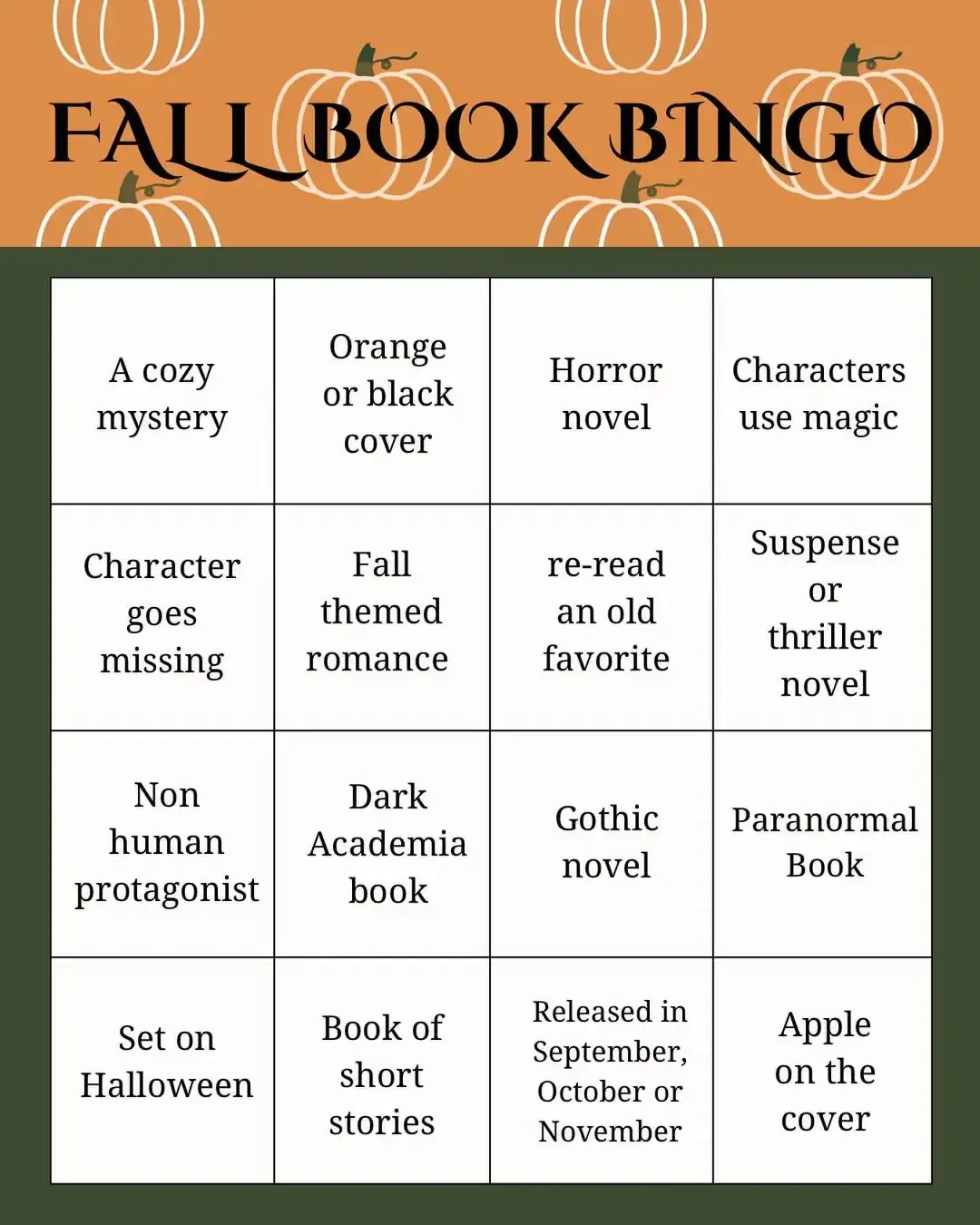 Fall-Themed Bingo 🍁