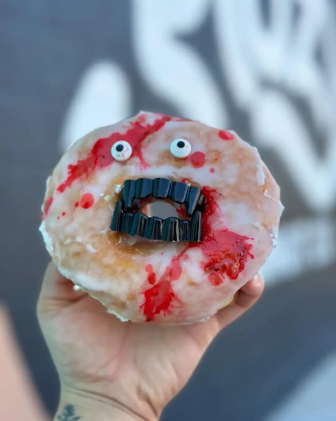Monster Donuts with Fangs 🍩