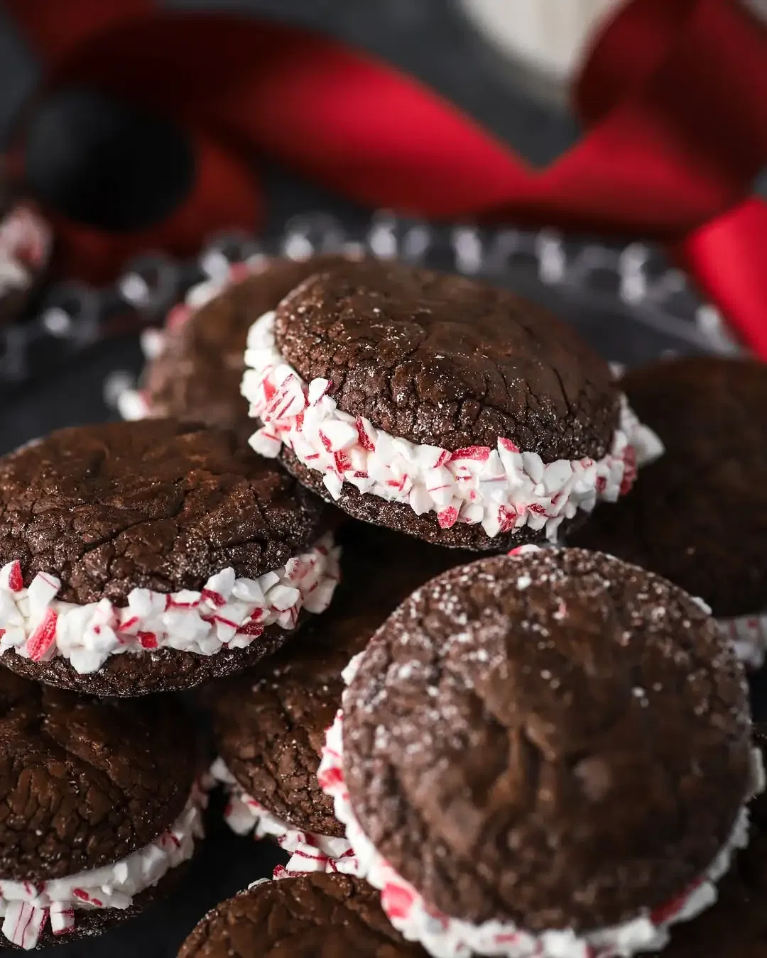 Chocolate Peppermint Sandwich Cookies