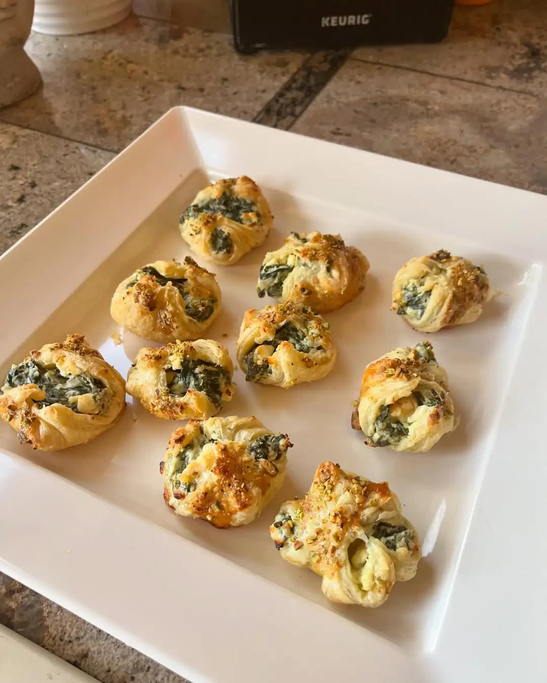 Mini Cheese and Spinach Puffs
