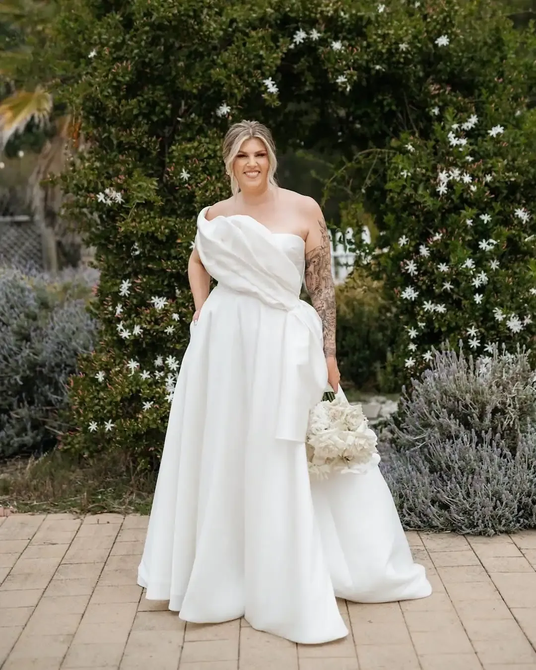 One-Shoulder White Dress