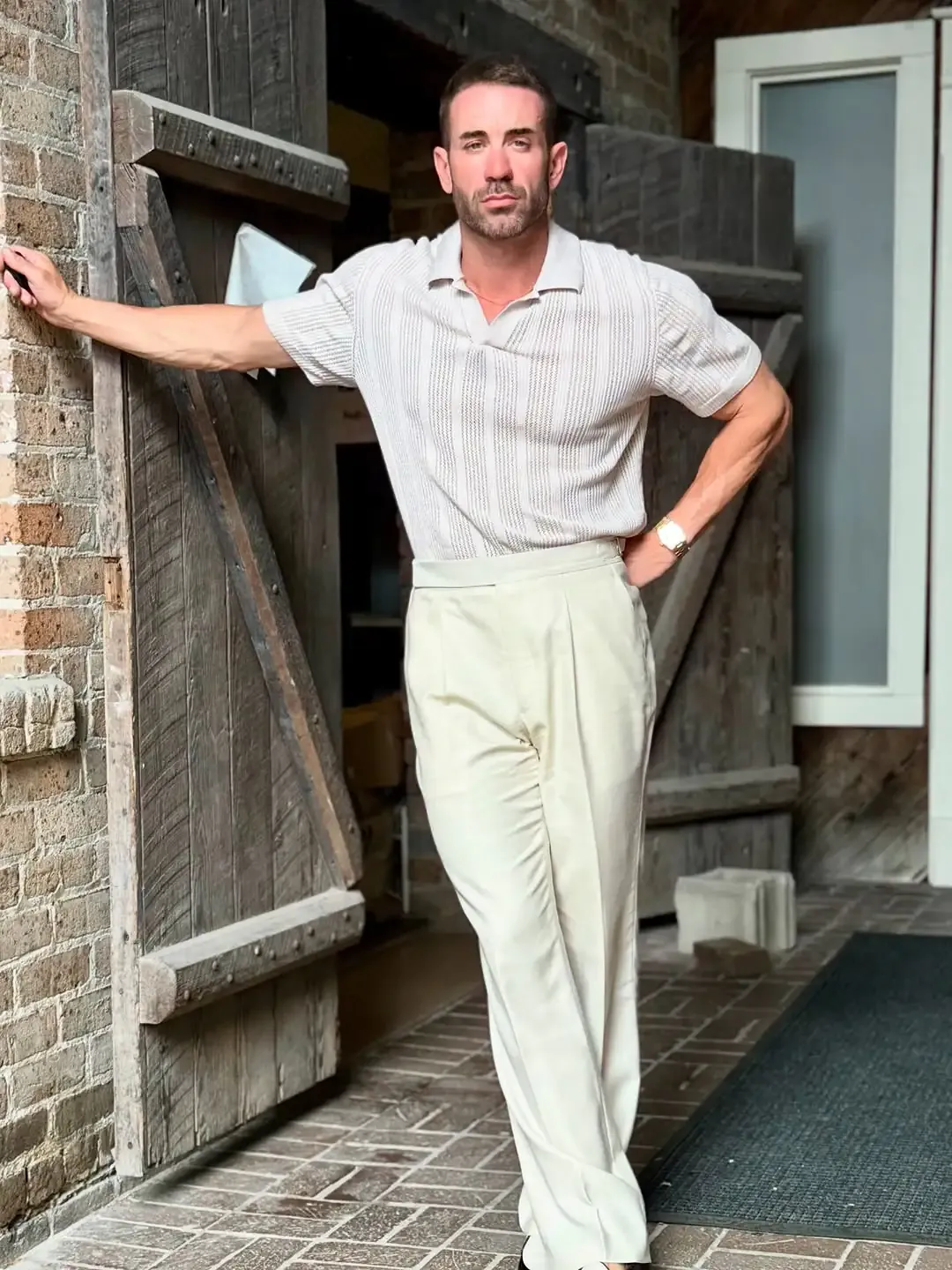 Textured Knit with Dress Pants