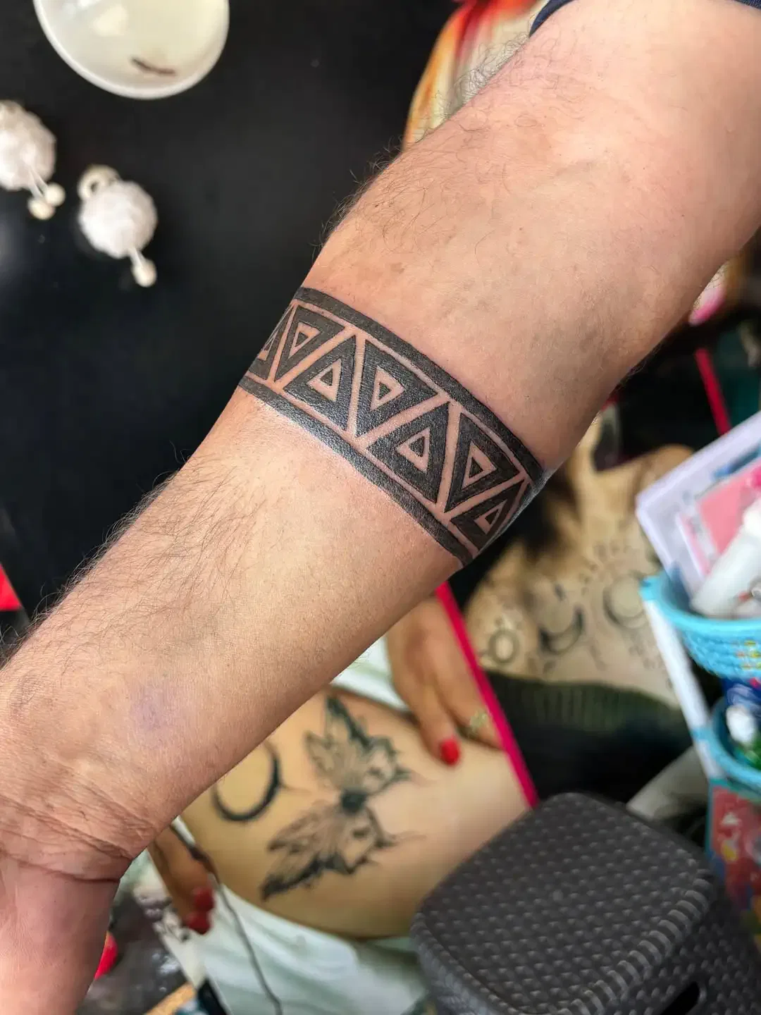 Triangle Pattern Bracelet tattoo