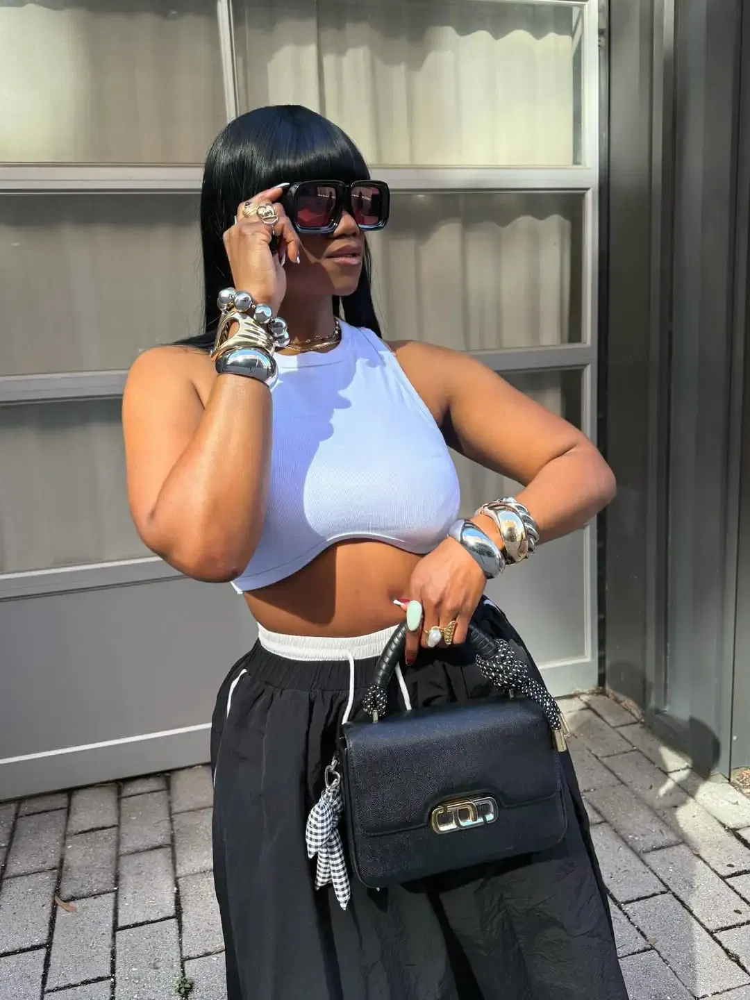 Metallic Skirt & Top Combo