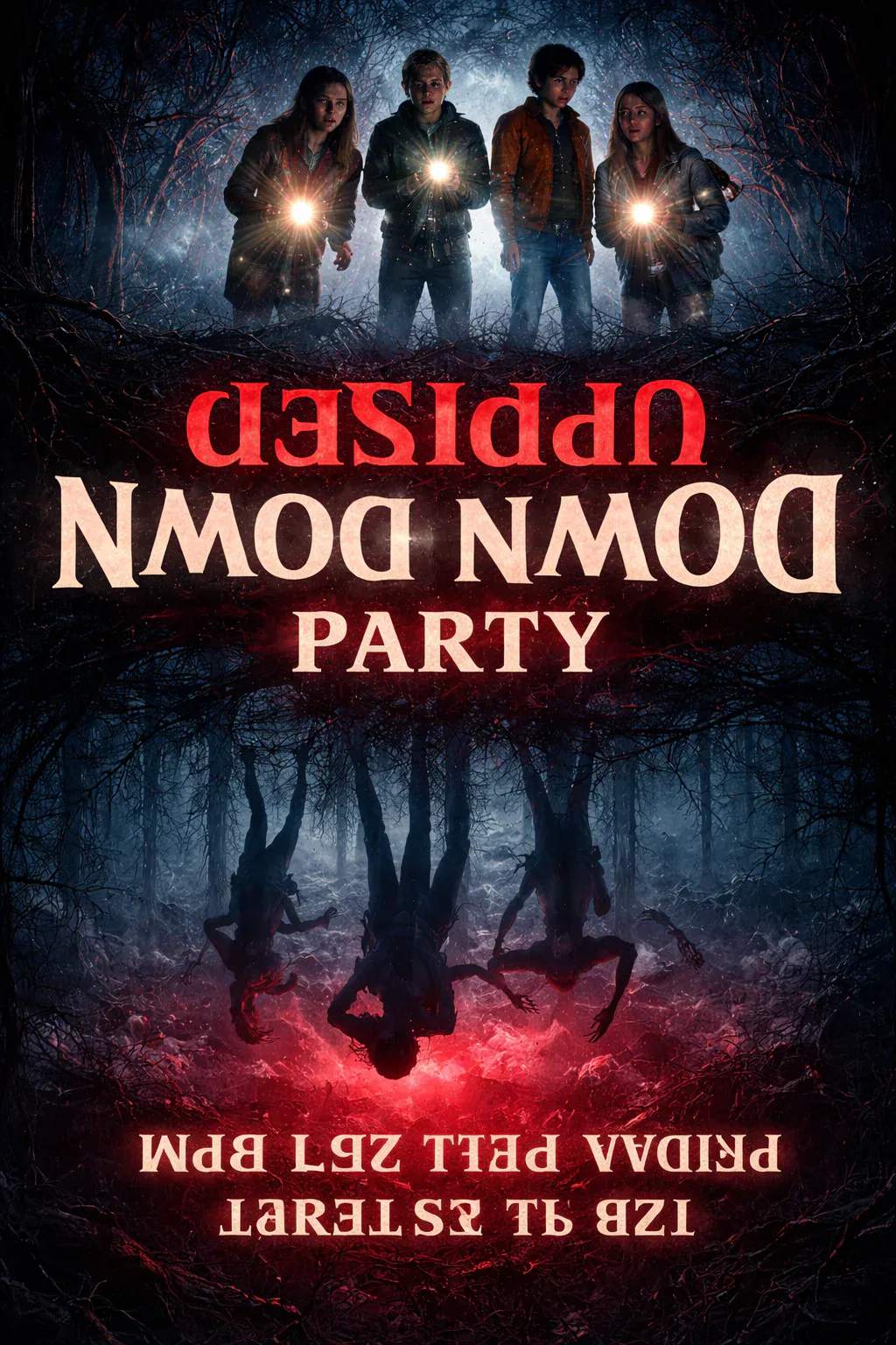 Upside Down Theme Invite