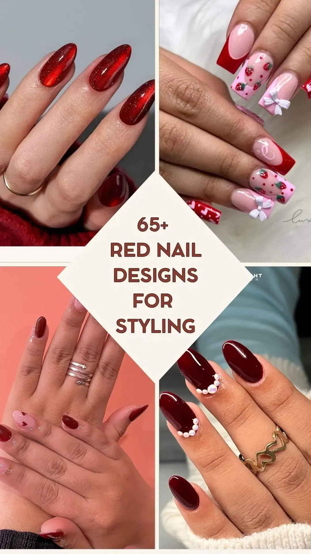 65+ Red Nail Designs For Styling