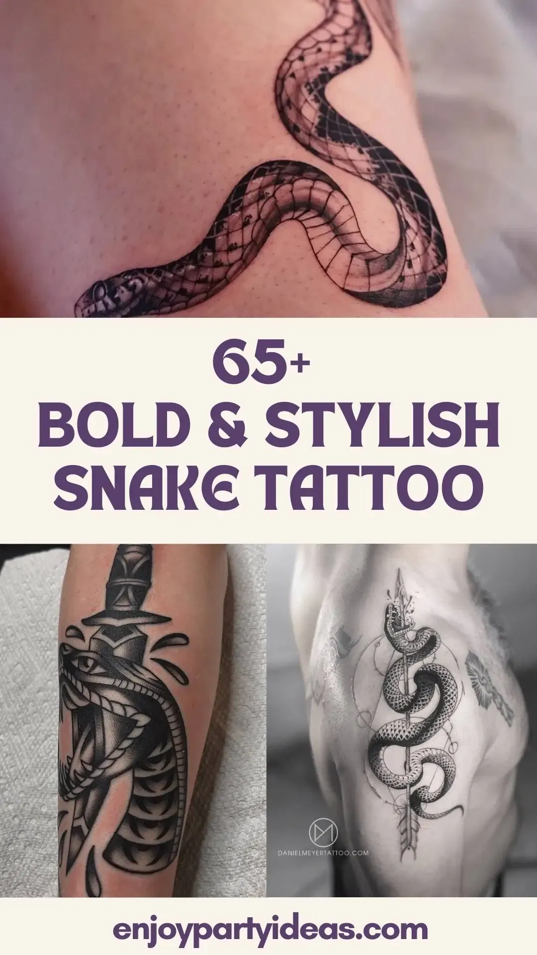 65+ Snake Tattoo