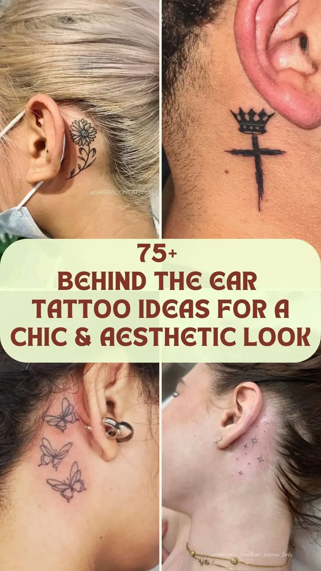 75+ Behind the Ear Tattoo Ideas for a Chic, Minimal & Aesthetic Look