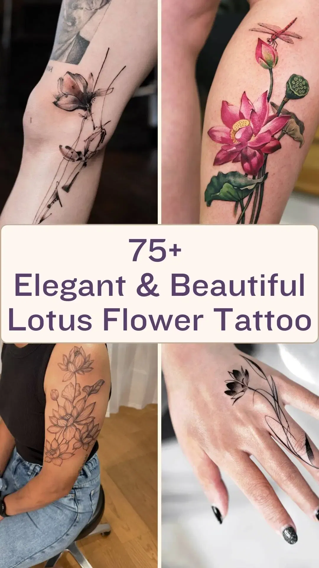 75+ Elegant & Beautiful Lotus Flower Tattoo