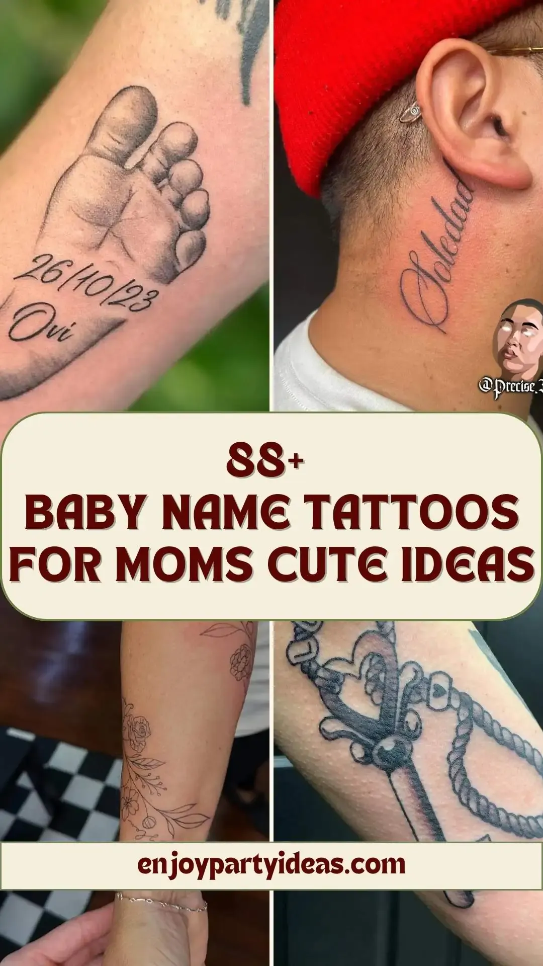88+ Baby Name Tattoos for Moms Cute Ideas