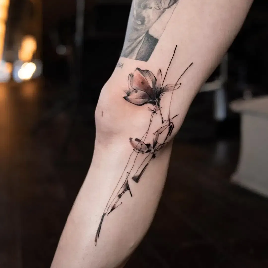 Abstract Lotus Tattoo