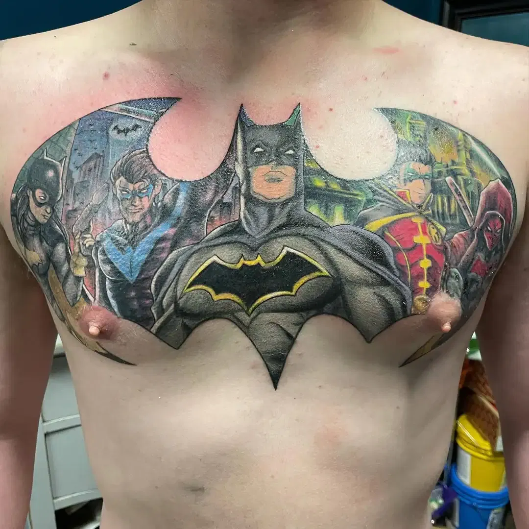 Bat Logo on Chest