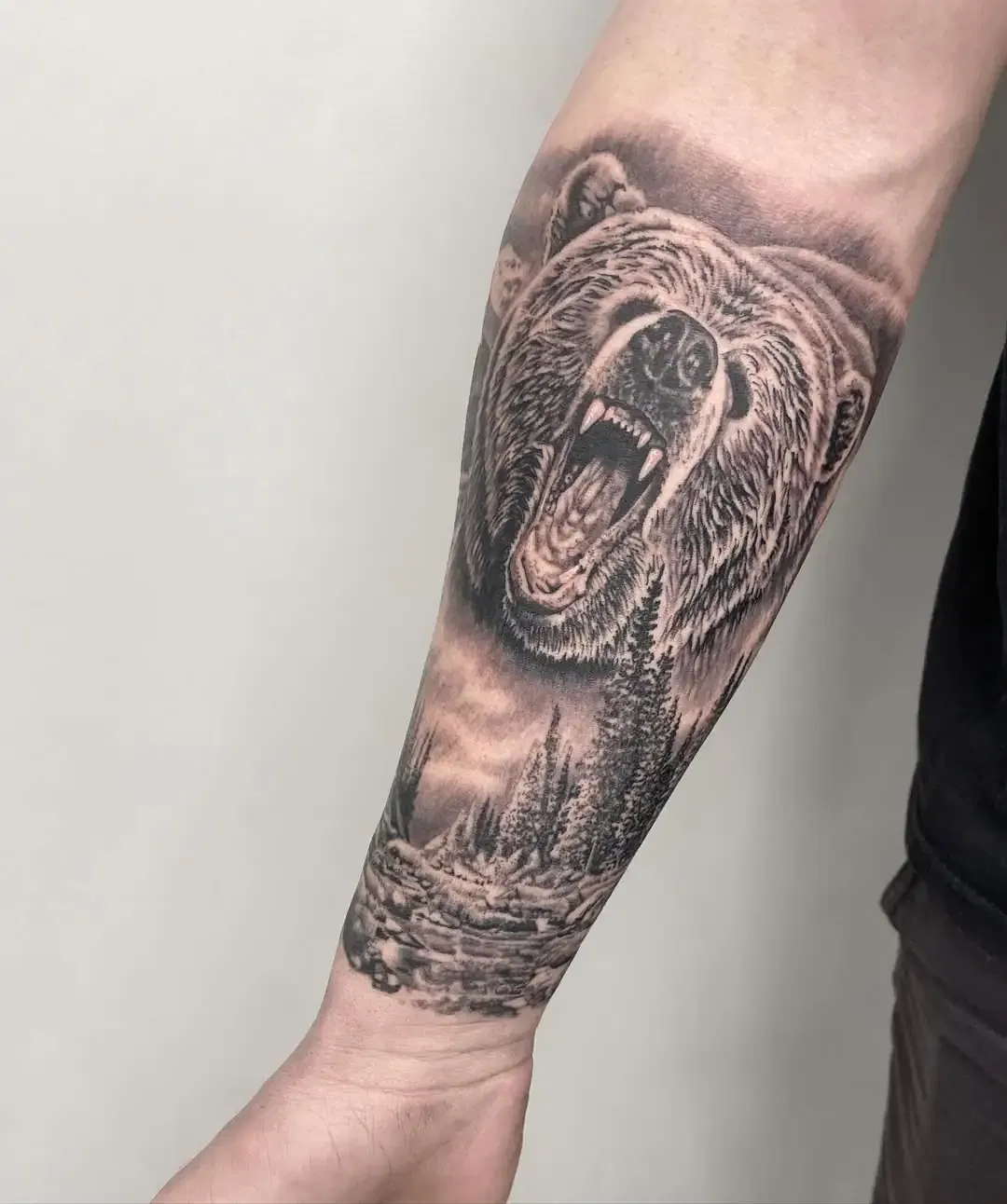 Bear Forearm Tattoo