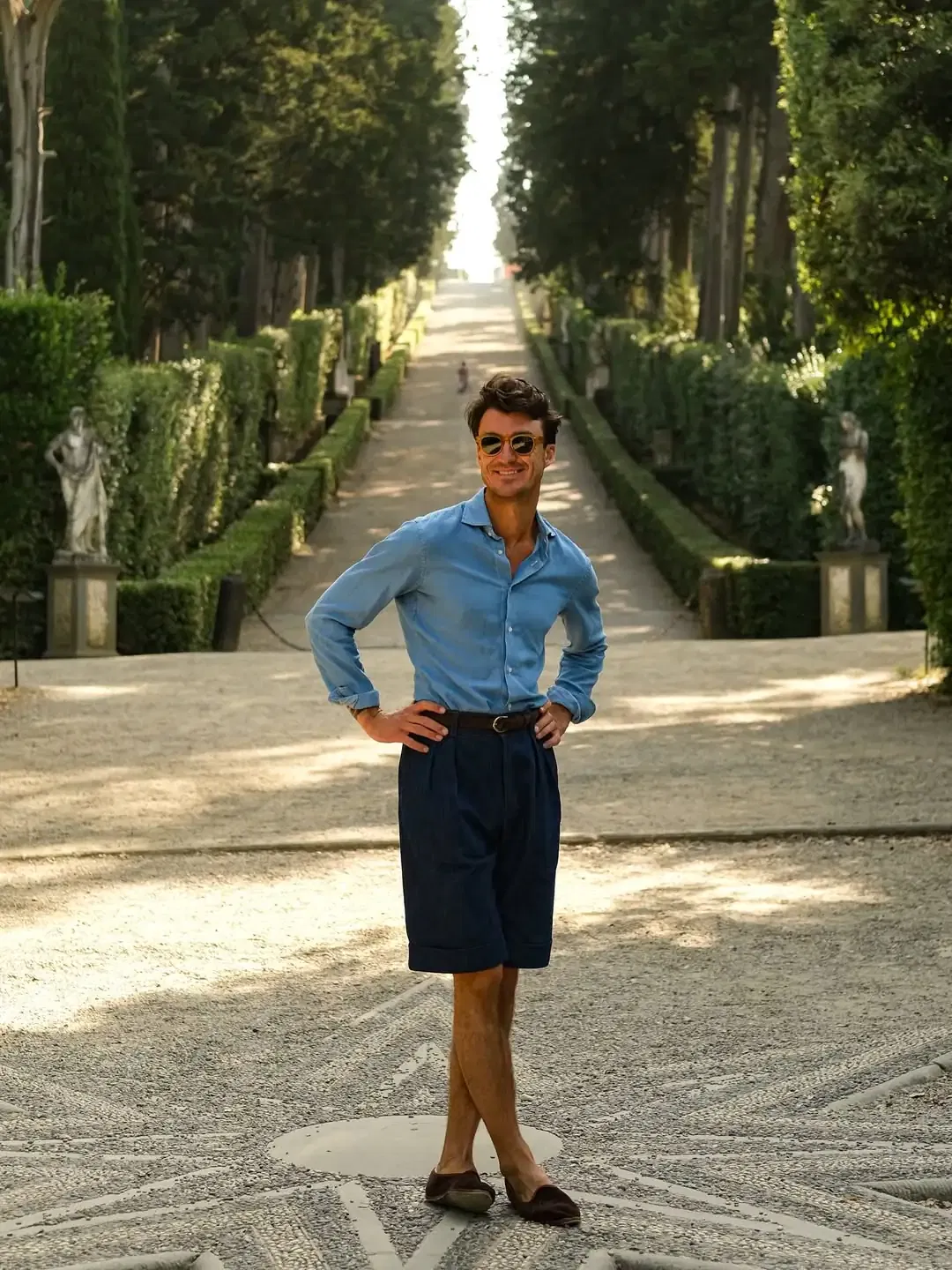 Buttoned Shirt & Rolled Jorts