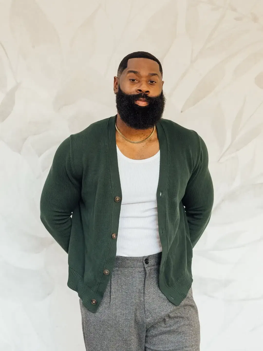 Cardigan & Plain Tee