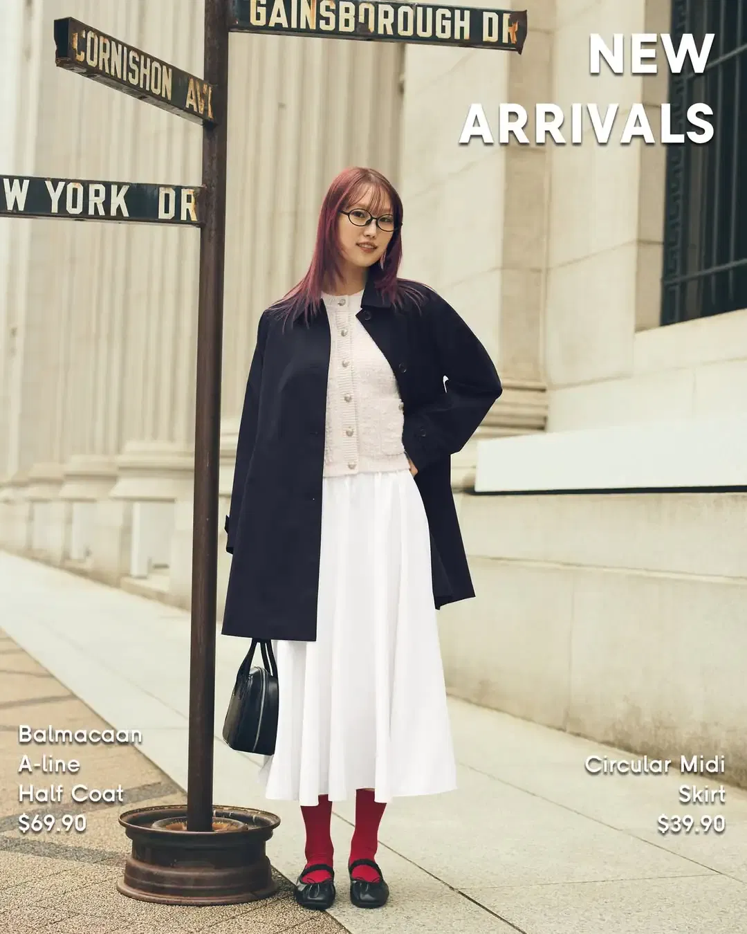 Cardigan with Midi Skirt