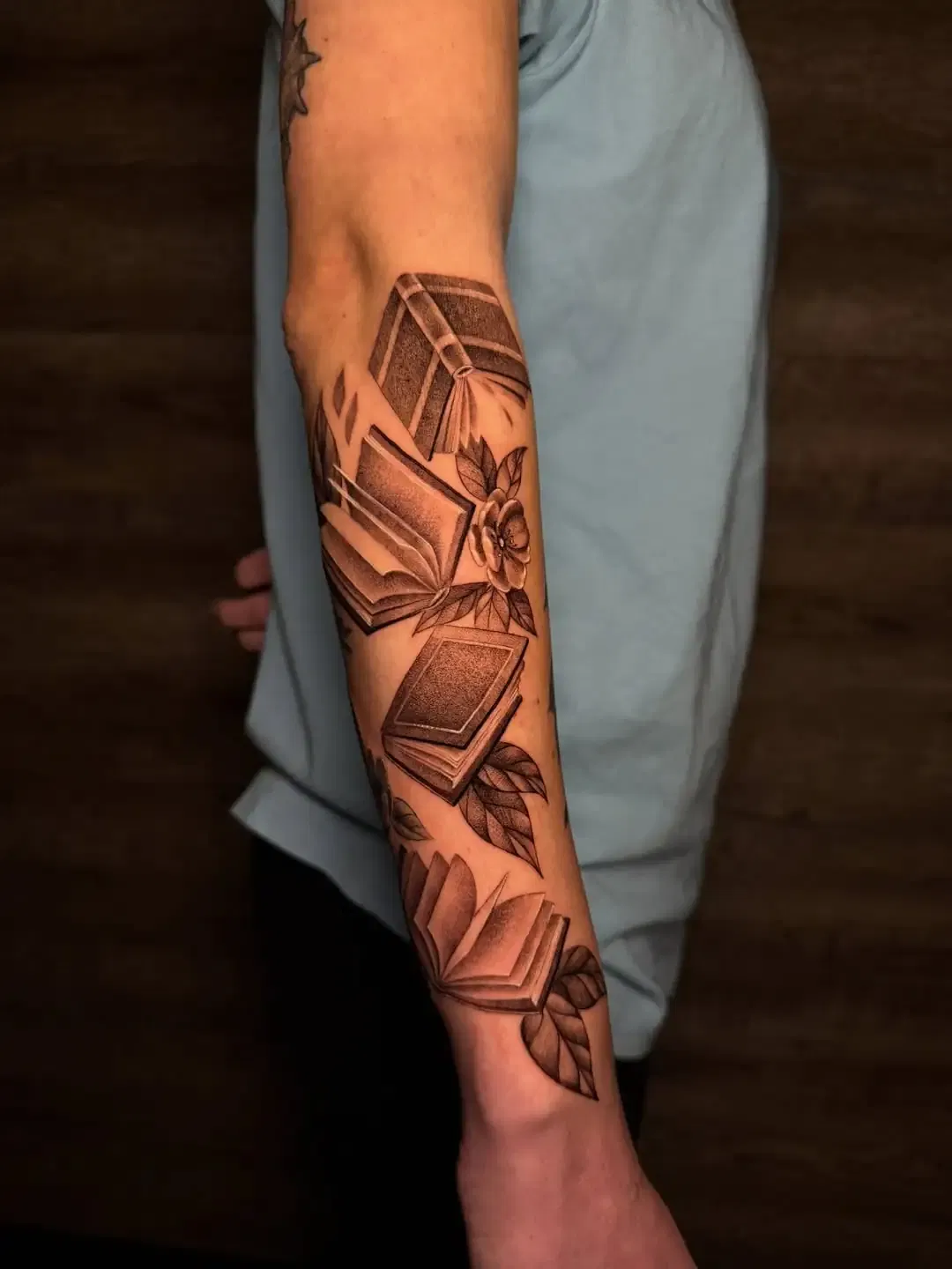 Floating Books Tattoo