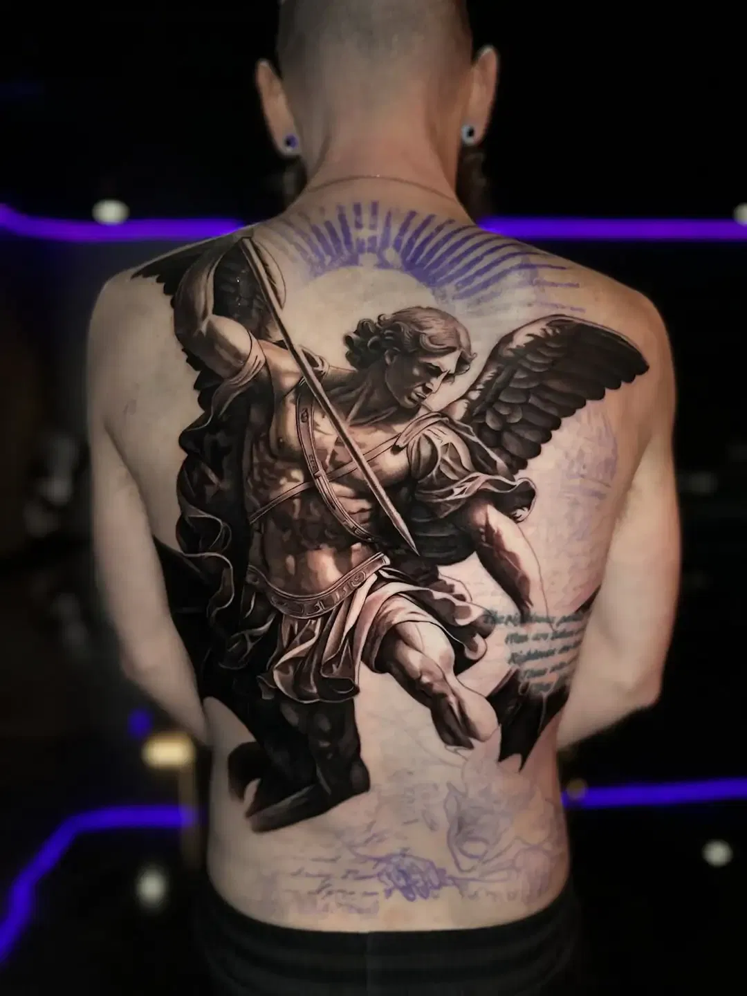 Full Back Archangel Michael Tattoo