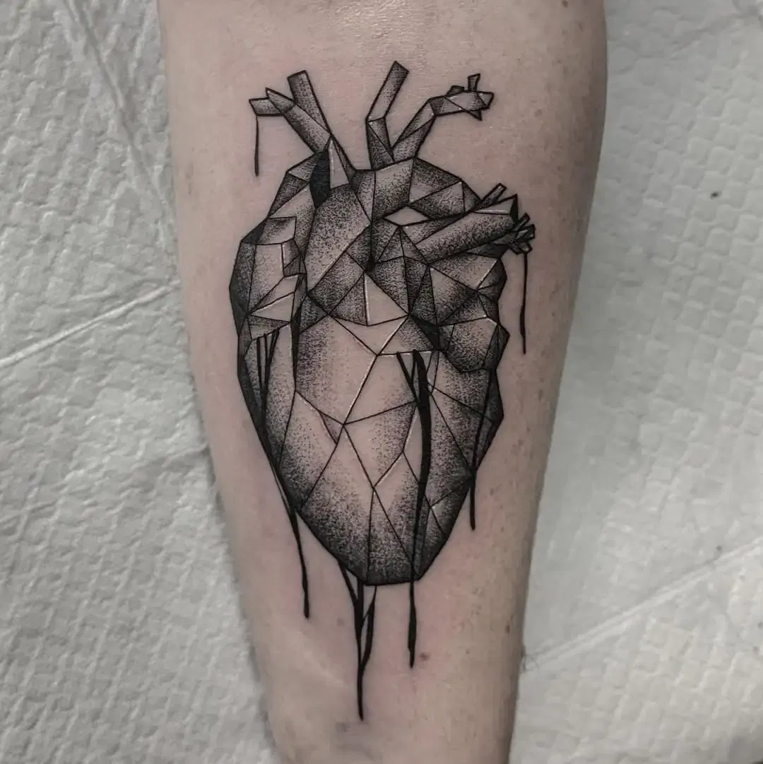 Geometric Heart Tattoo