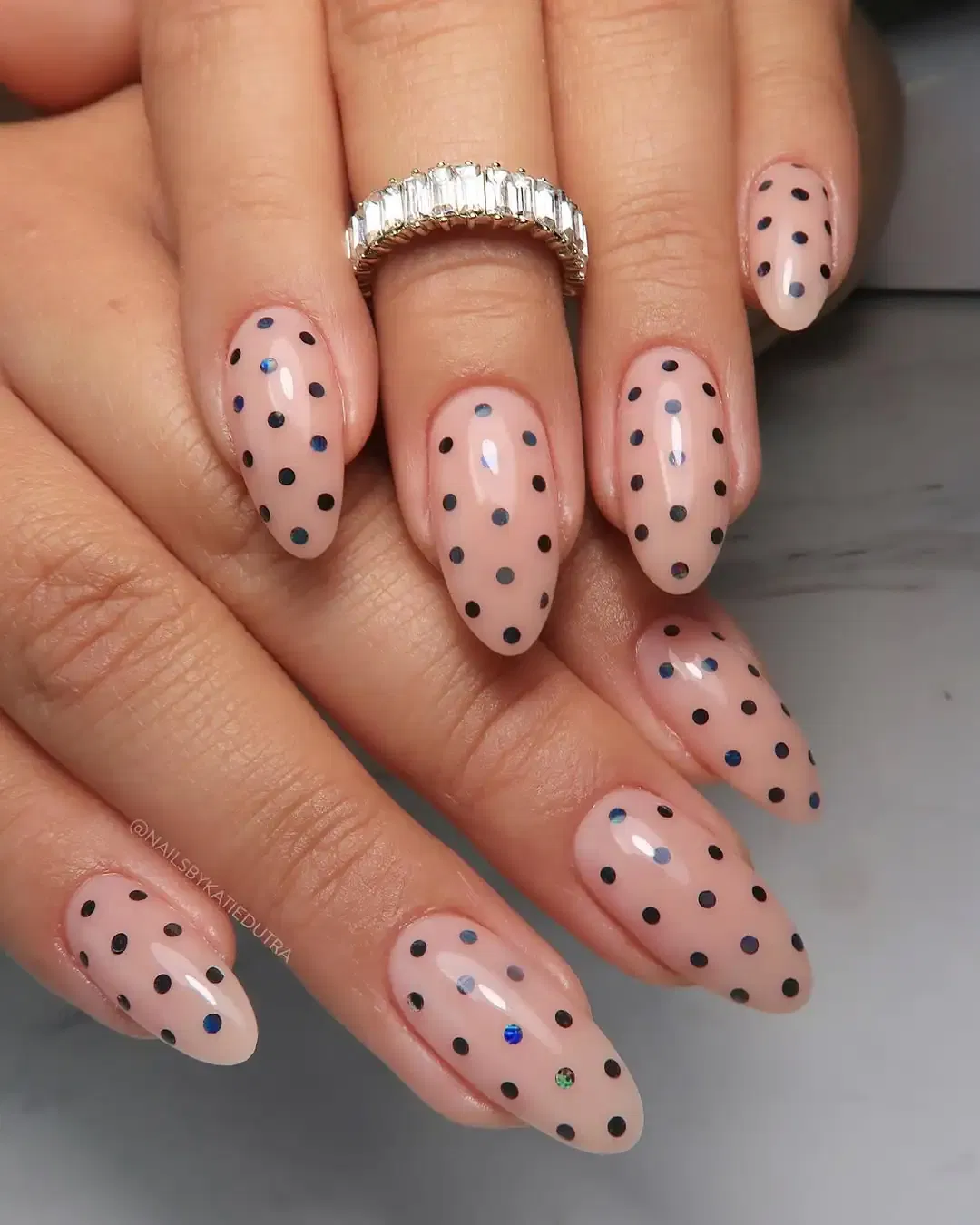 Glitter Dot Nails