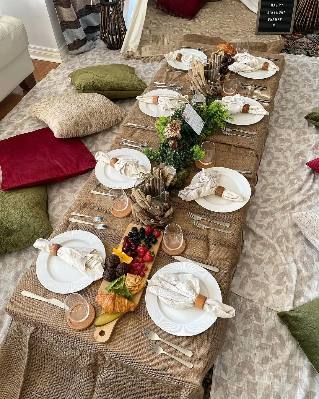 Indoor Picnic Setup