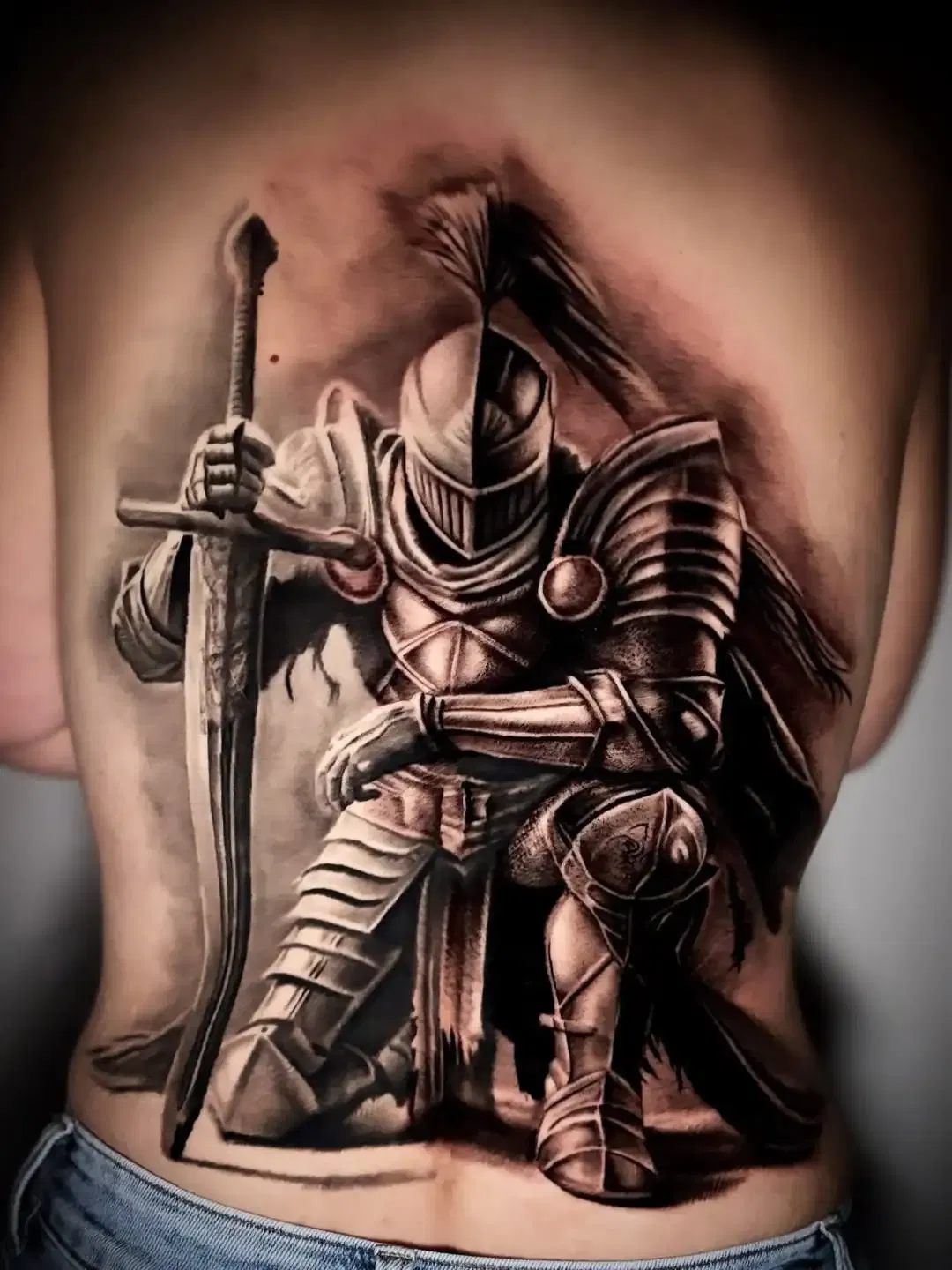 Knight Back Tattoo