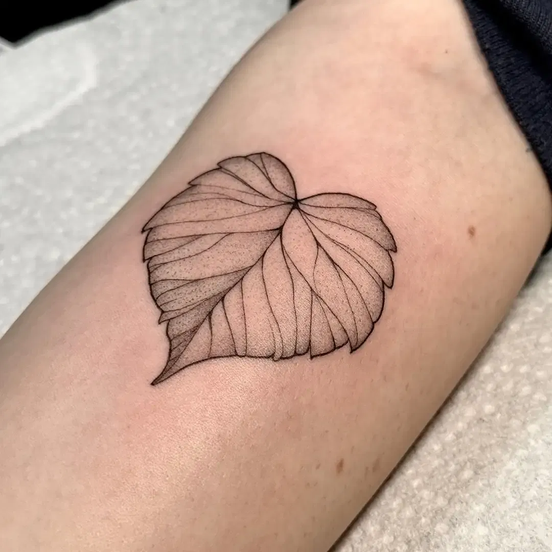 Leaf Heart Tattoo