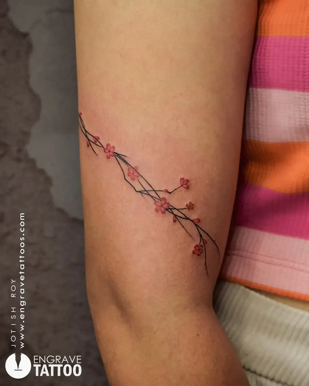 Line Art Cherry Blossom