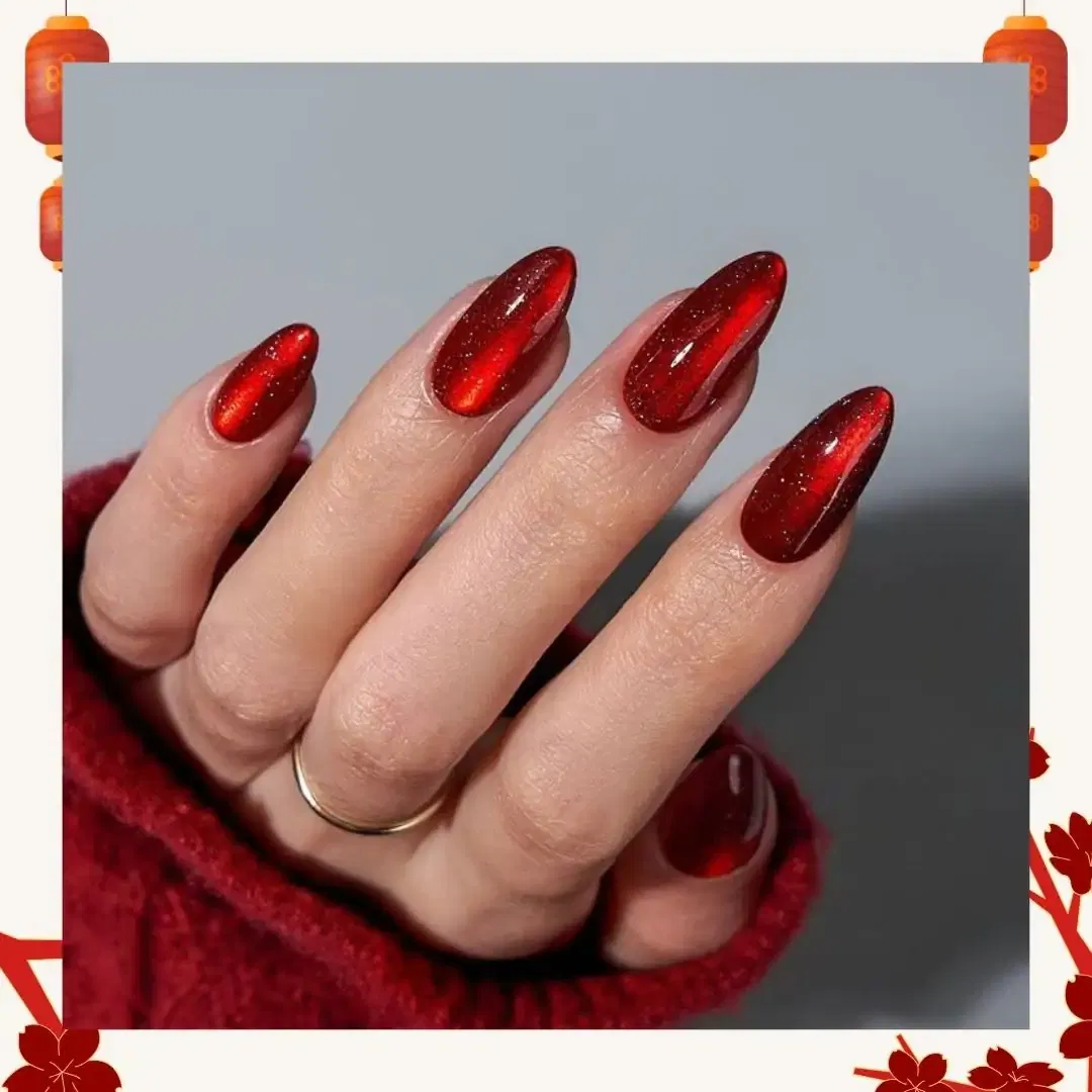 Red Metallic Nails