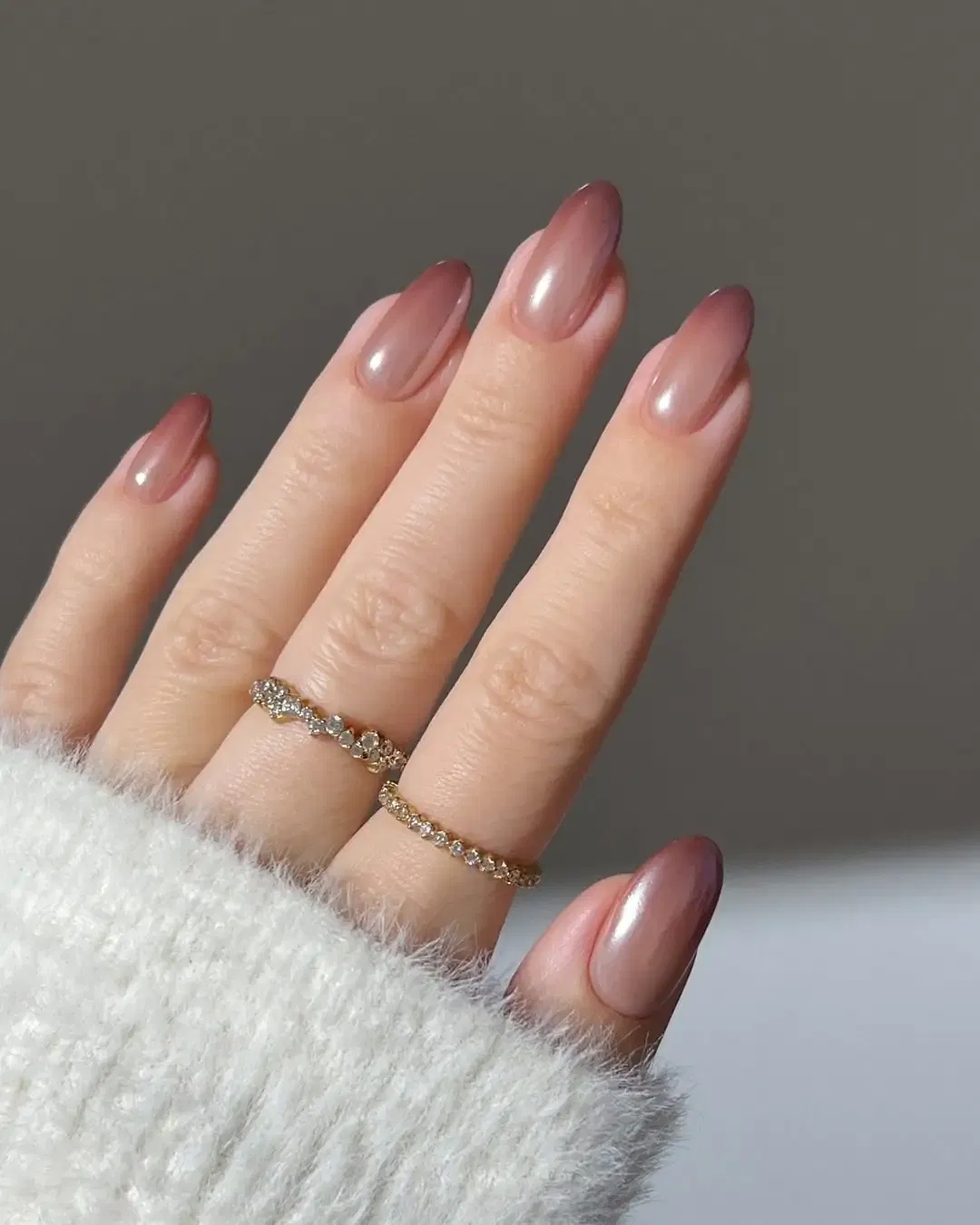 Rose Gold Chrome with Glitter