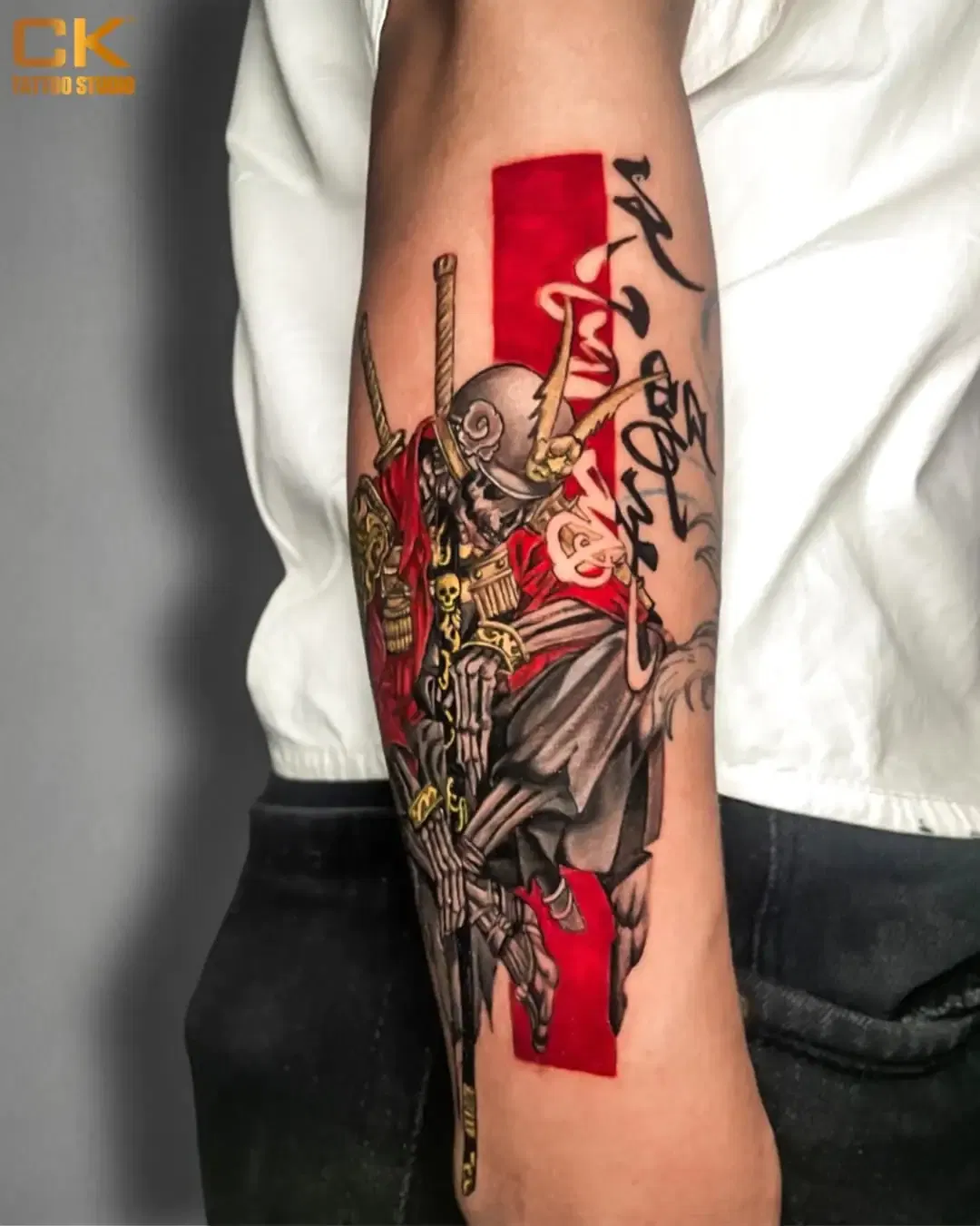 Samurai and Sword Arm Tattoo