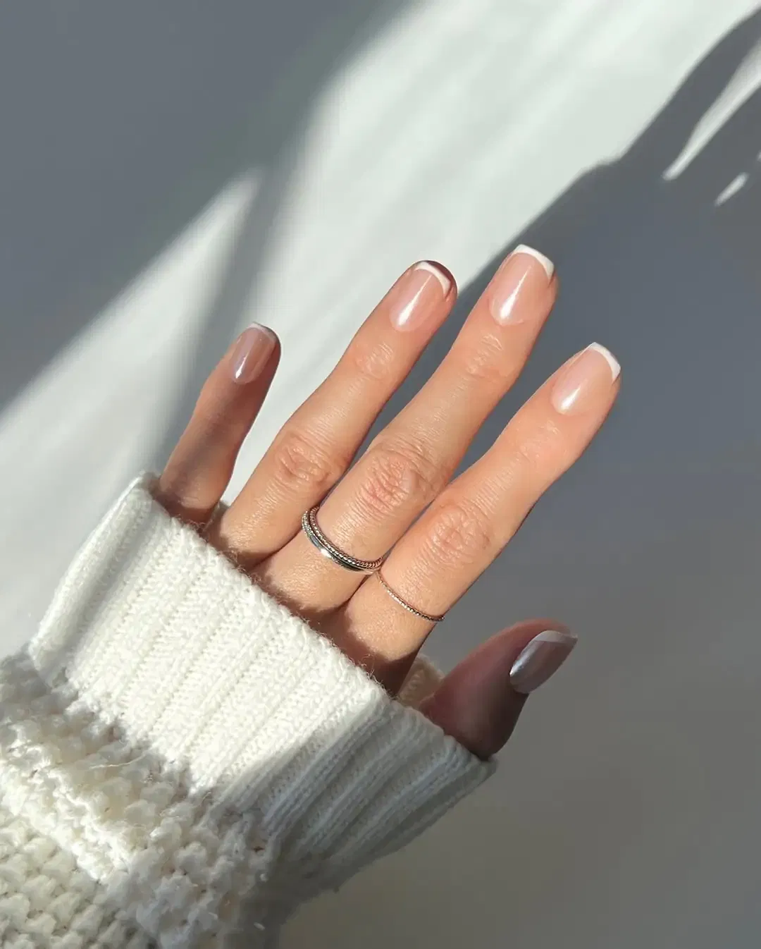 Short French Tip Nails