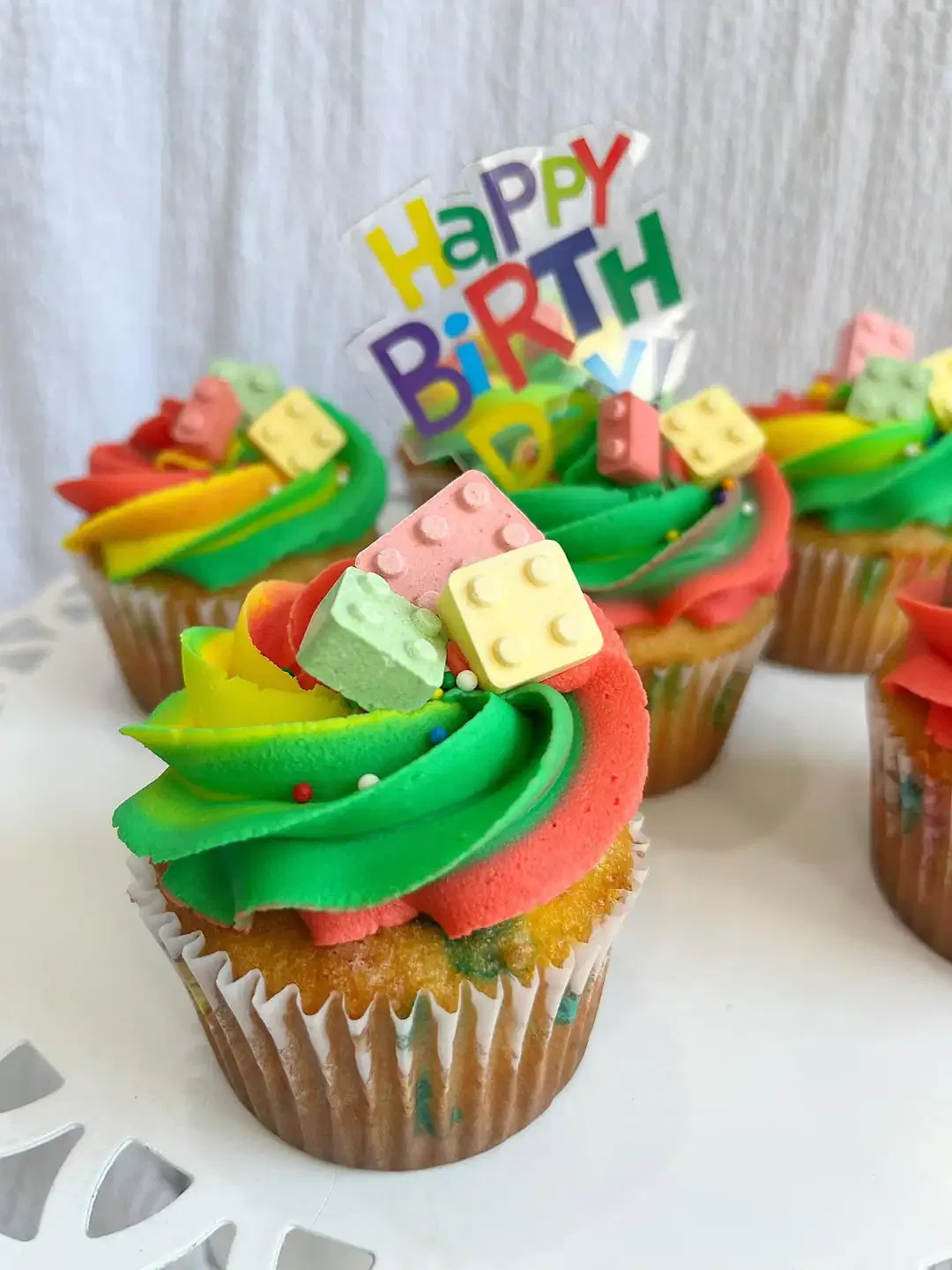 Cupcakes with Lego Toppers