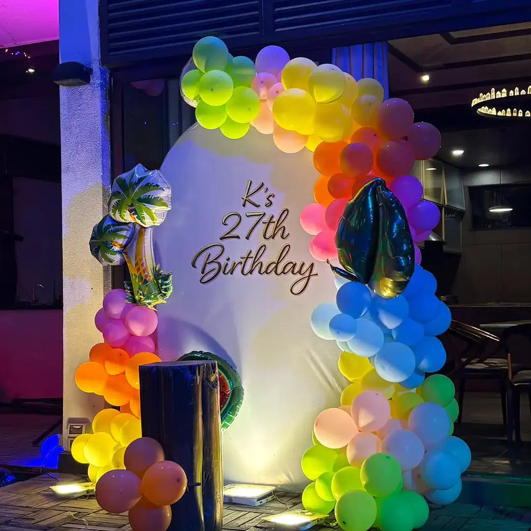 Neon Balloon Arch