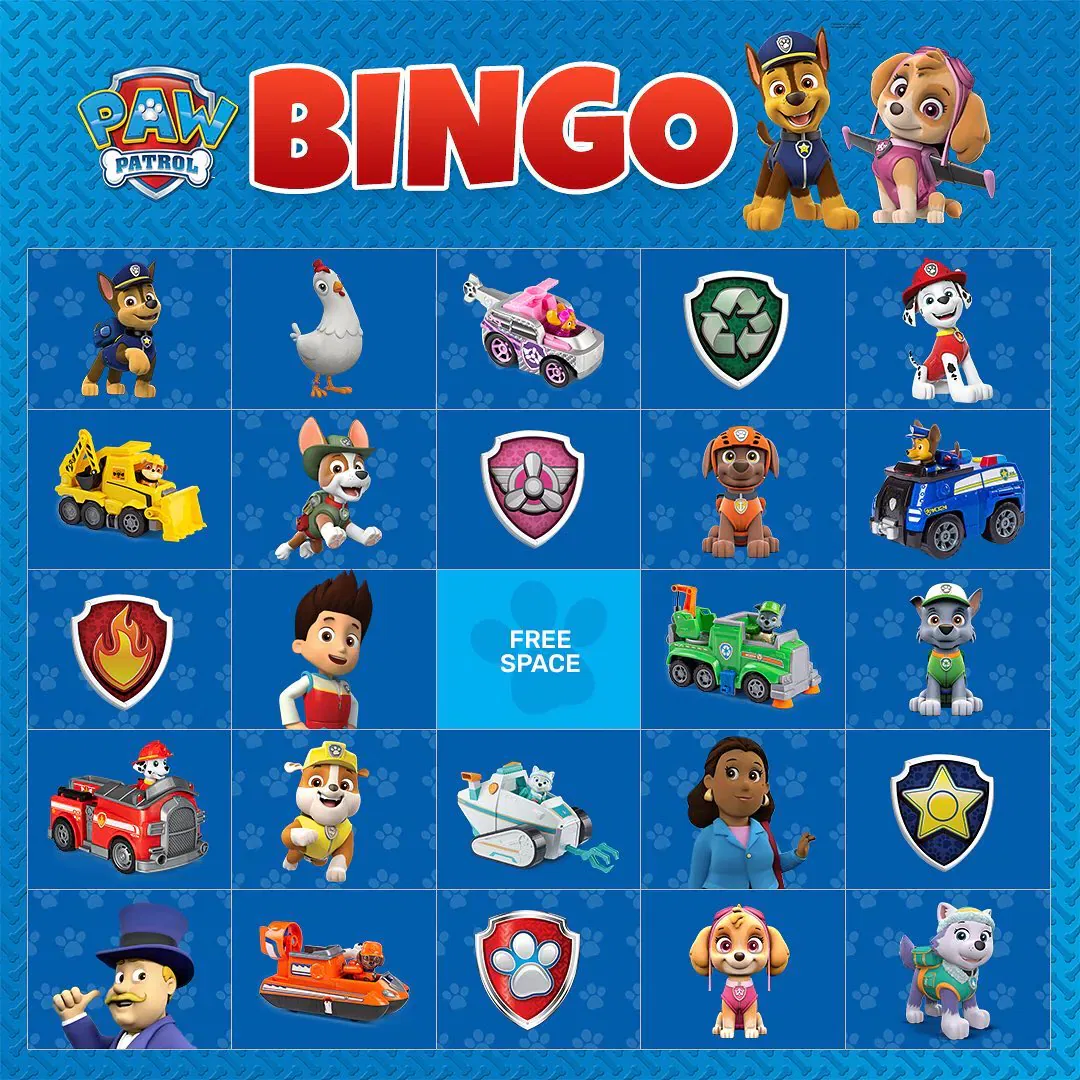 Paw Patrol Bingo