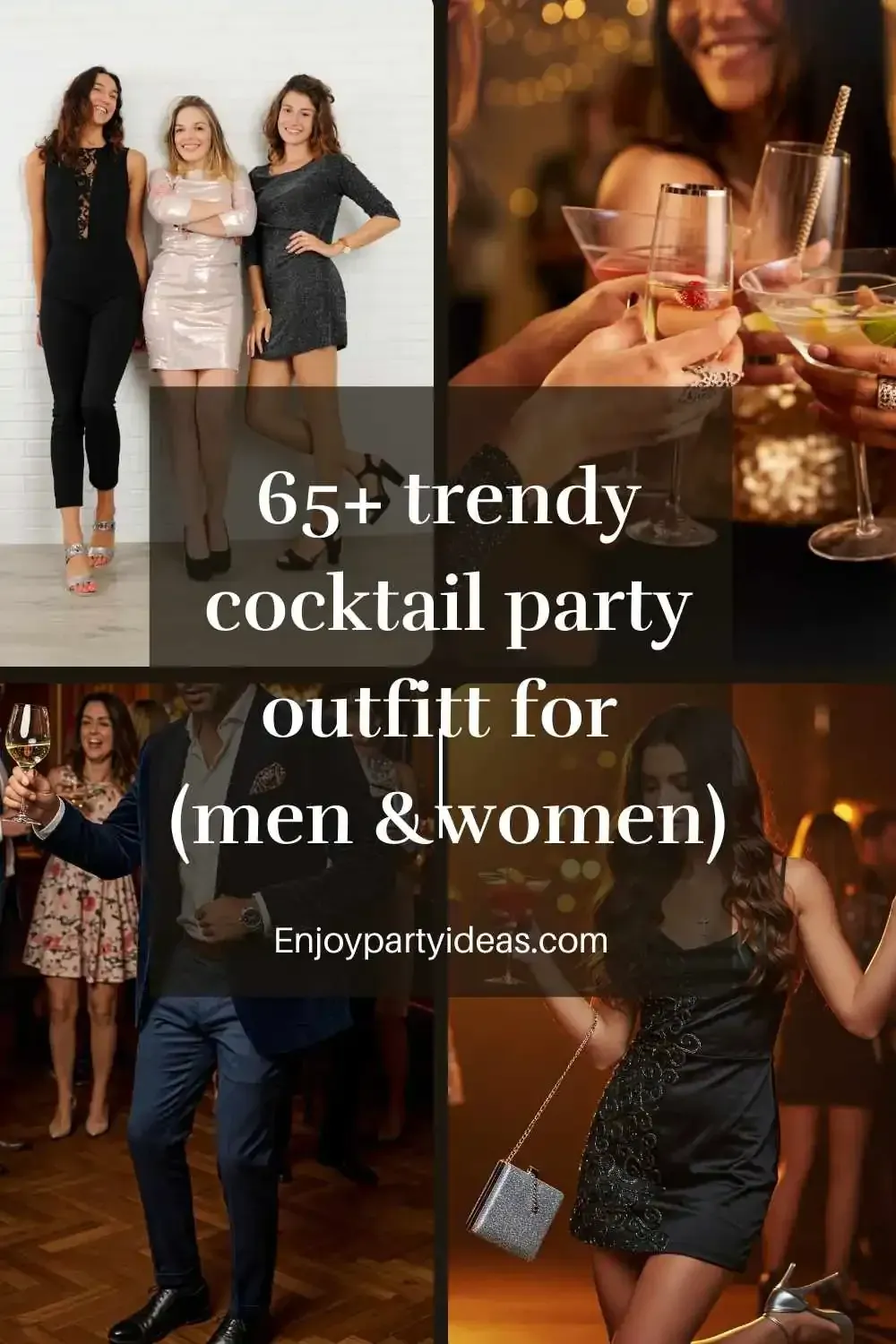 65+ trendy cocktail party outfitt for (men&women)