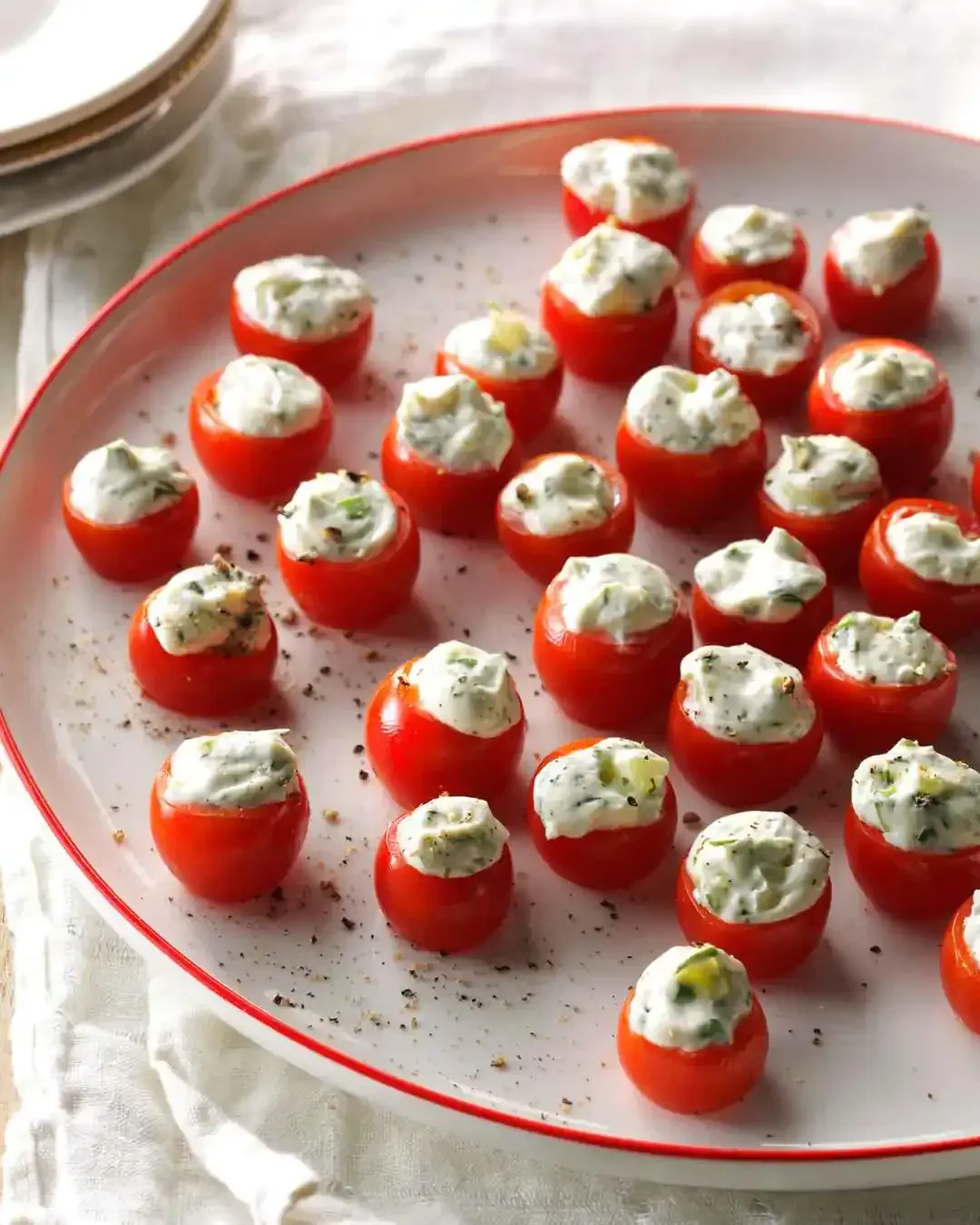 Cheese-Filled Cherry Tomatoes
