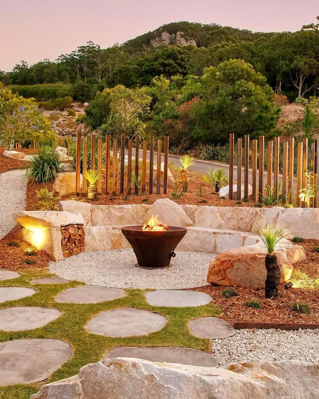 Natural Backyard Fire Pit