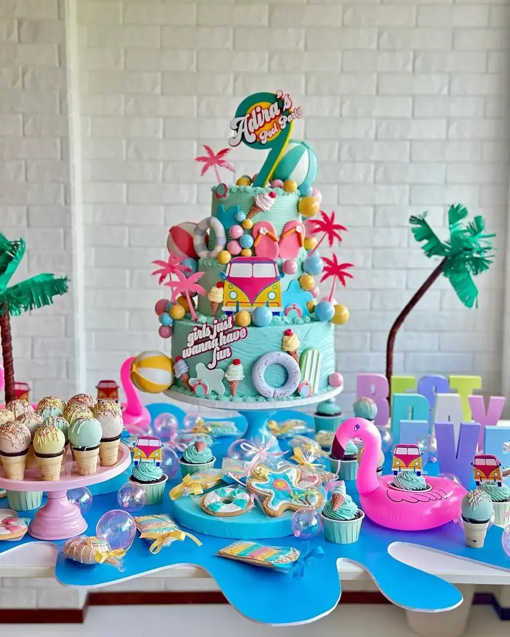 Trendy Pool Party Cake
